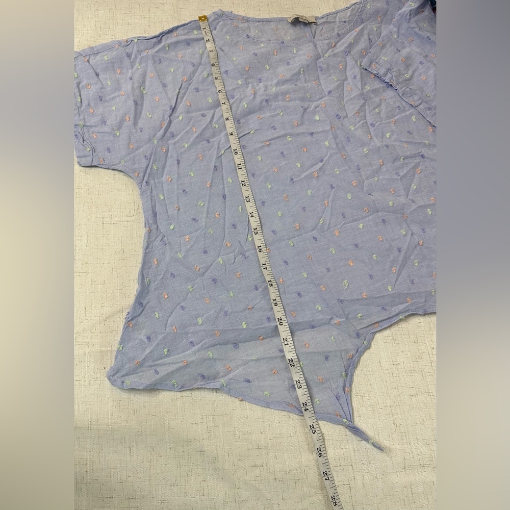 Light Blue Patterned Top - Picture 3 of 11